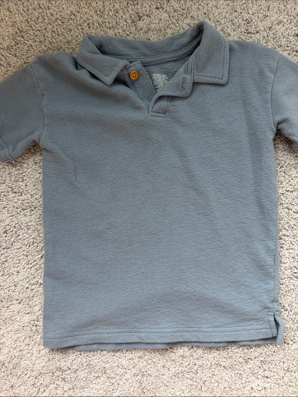 Kids Short-Sleeve Polo Shirt in Slate Blue